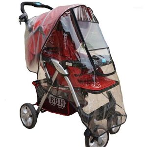 Stroller Accessories Waterproof Rain Cover Transparent Wind Dust Shield Zipper Open For Baby Strollers Pushchairs Raincoat1