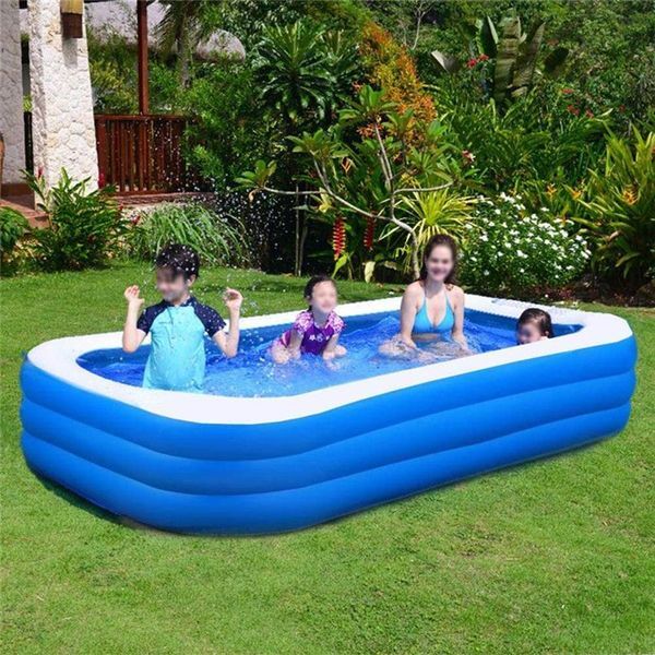 Family Inflatable Swimming Pool Above Ground Inflatable Pools for Kids Adults Summer Water Party Outdoor Backyard Water Park252J