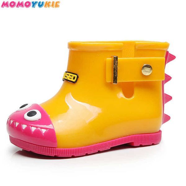 Cute Girls Rain Boots Bow Shoes Kids Jelly Shoes Baby Boys children&#039;s Rubber Ankle Boots Anti Skid Water Shoes For Little Girls 210713