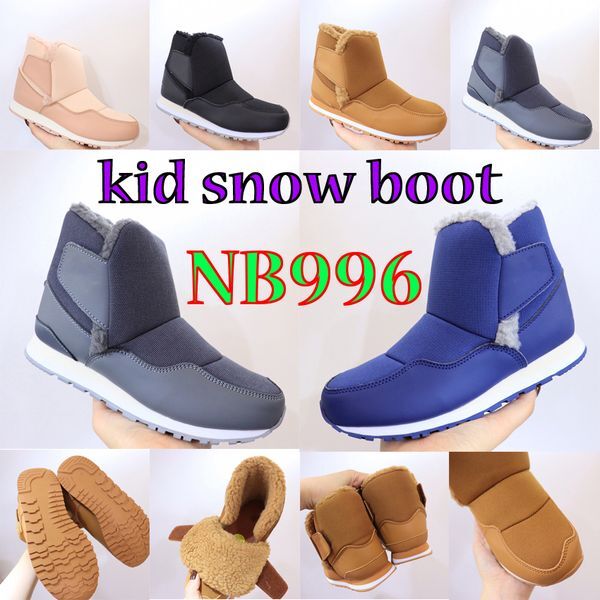 Kids Designer 996 classic snow boots Baby Maternity winter fur furry boy girls Kid satin boot ankle booties snows shoes Children ourdoor warm shoes