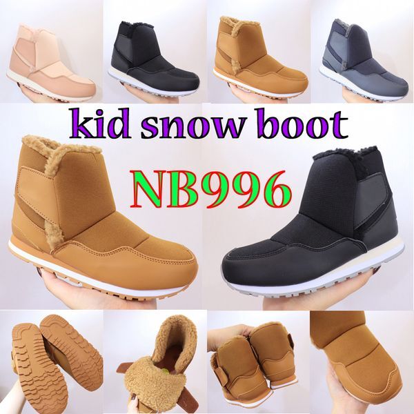 Kids Designer 996 classic warm snow boots Baby Maternity winter fur furry boy girls Kid satin boot ankle booties snows shoes Children ourdoor Flocking boot