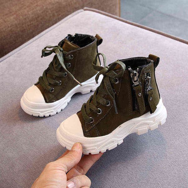 Fashion Children Single Boots Autumn Winter Girls Boys Kids Martin Boots Shoes Casual Soft Children Baby Toddler Shoes L220716