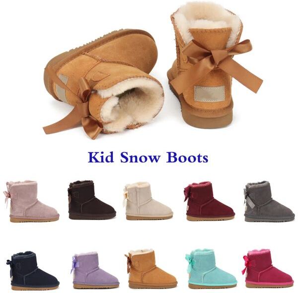 2024 New Boots Kids Australia Snow Boot Designer Children Shoes Winter Classic Ultra Mini Botton Baby Boys Girls Ankle Booties Kid Fur Suede