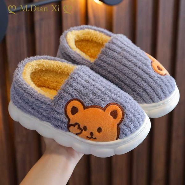 Slipper 2023 Childrens Cotton Slippers Boys Winter New Cartoon Indoor Home Anti-skid Girls Cute Kids Wrapped Cotton Shoes Baby Slippers L0831