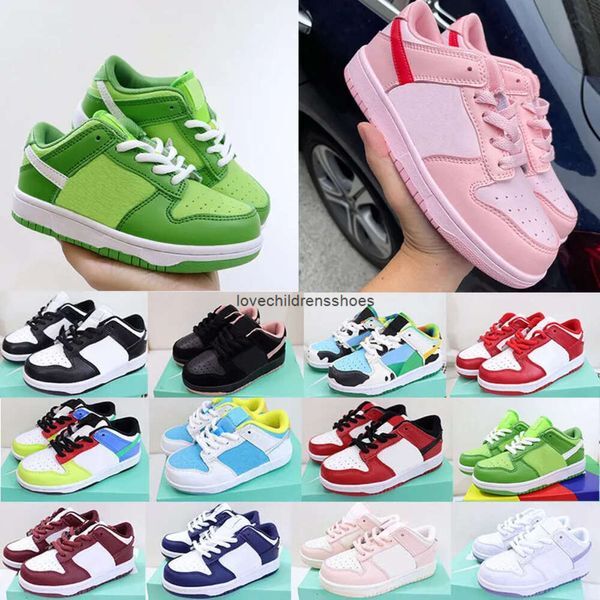 2023 Designer Kids Shoes For Boys Girls Baby Black White Panda Cow Pink Casual Fashion Sneakers Childrens Walking toddler Sports Outdoor Trainers Size Eur 2235 fo 23