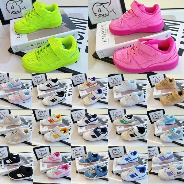 Shoes Kids Casual Children Trainers Youth Sports Sneakers Yellow Denim Blue Tint Easter Egg Designer Bad Bunny Forum 84 Low Patchwork Boys