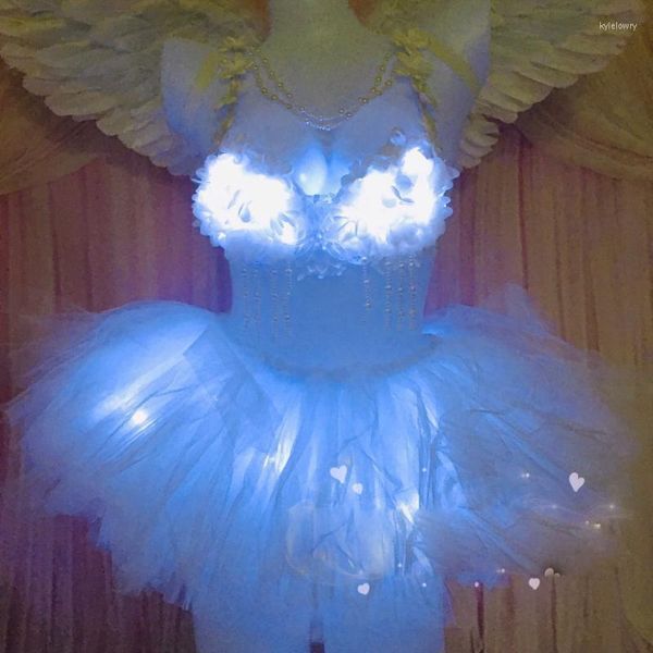 Stage Wear LED Light Fashion Sexy Girl Show Performance Dress Clothes Costumes