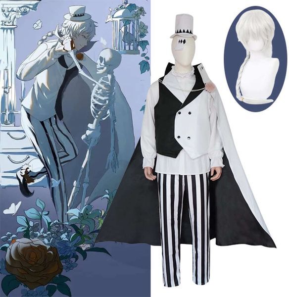 Anime Nikolai Gogol Cosplay Bungou Stray Dogs Nikolai Cosplay Costume Clothes Uniform Hat Wig Suit Halloween Party Men Costumescosplay