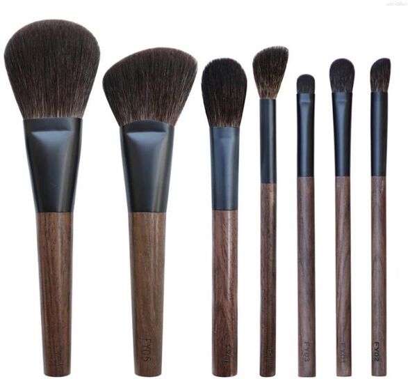 Makeup Brushes Professional Handmade Make Up Brush Kit Face Powder Eye Shadow Blue Squirrel Hair Ebony Wood Handle Set