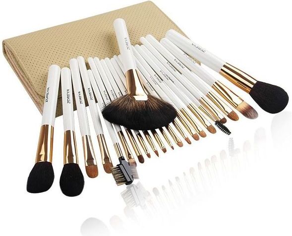 Makeup Brushes Zoreya Quality Bridal Make Up Brushes Professional 22 Pcs B Powder Makeup Set White Brush Kit Case Drop Delivery Health Dhajy