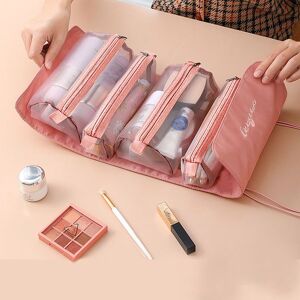 Portable Women&#039;s Cosmetic Bags Travel Toiletries Pouch Separable Drawstring Makeup Storage Bag Large-capacity Make up Organizer