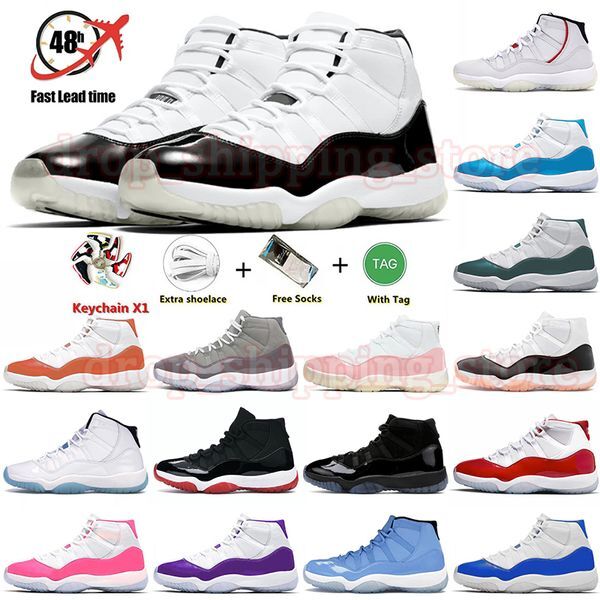 High Men Basketball shoes Jumpman 11s Outdoors DMP Gratitude Neapolitan Cherry Bred High 25th Anniversary Cool Grey Space Jam Womens Sneaker Trainers Dhgate 36-47