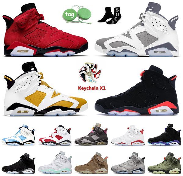 2024 Toro Bravo 6s Cool Grey Basketball Shoes Jumpman 6 Yellow Ochre Black Infrared Aqua Mint Foam Metallic Silver UNC Home Red Oreo Carmine Trainers Sports Sneakers