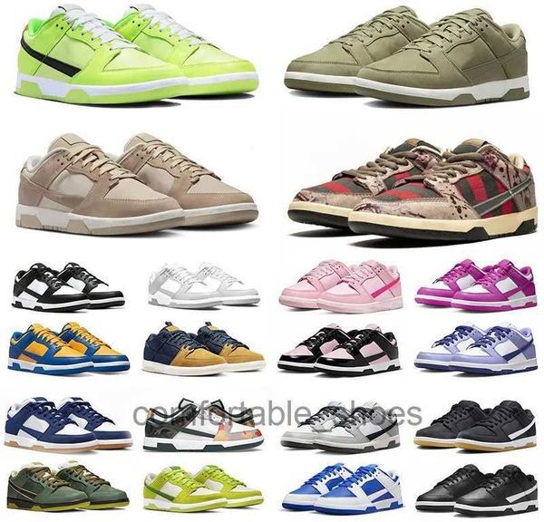 Basketball Shoes Panda Running Shoes Low Pink Grey Fog Triple Neutral Olive Sanddrit Freddy Krueger Lobster Multi Camo Ucla Walking Jogging Gai Sneakers Trainers