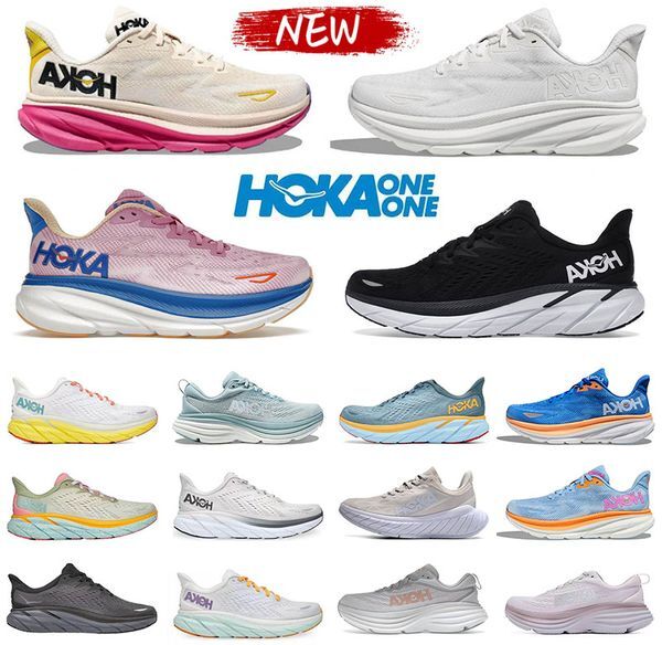 HOKA Bondi 8 Running Outdoor Shoes Hokas ONE Black White Sports Carbon x2 Clifton 8 Cyclamen Sweet Lilac Shock Absorption Amber Sneakers Men Women Trainers Runner