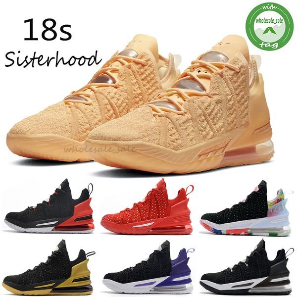 New Mens Basketball Shoes James 18s Court Purple James Gang Black Gold Bred Empire Jade Oreo Mens Sports Sneaker Outdoor Trainer