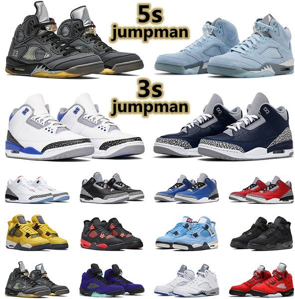 men basketball shoes jumpman5s muslin sail racer blue 5s blue bird shattered backboard 3s outdoor mens trainer