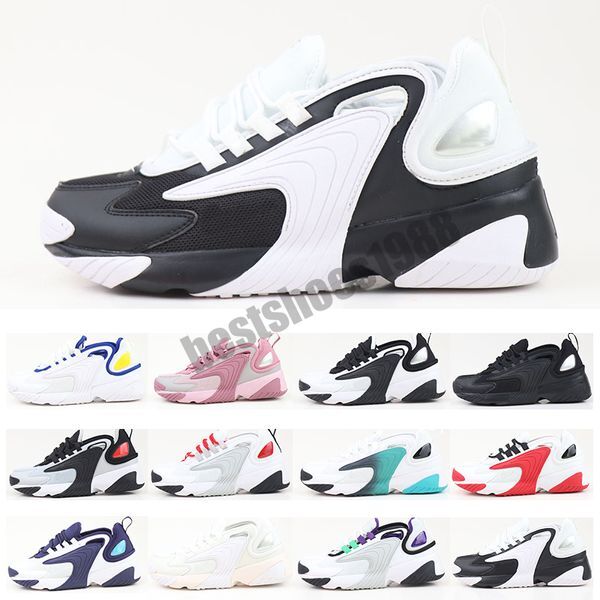 ZM M2K 2K Tekno 2000 mens runner shoes for womens Triple Black White Dynamic Yellow 90s style breathable sports sneakers