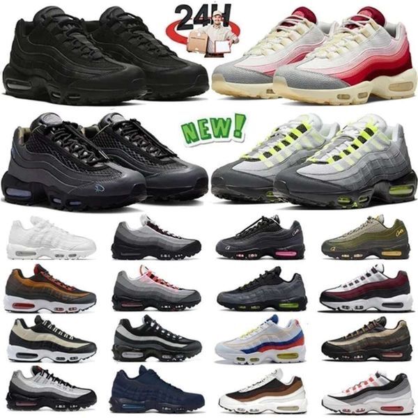 New Designer 95 Og Running Shoes Maxs Max Mens Dark Army Greedy Chaussures 95s Solar Red Triple Black White Reflective Volt Earth Day Navy Blue Grape Sneakers