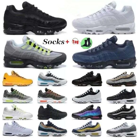 Trainers 95 Mens Running Sports Shoes 95s Classic OG Triple Solar Red Black White Maxs Club Neon Airs TV Cork Greedy Dark Smoke Grey Grape Safari Designer Sneakers