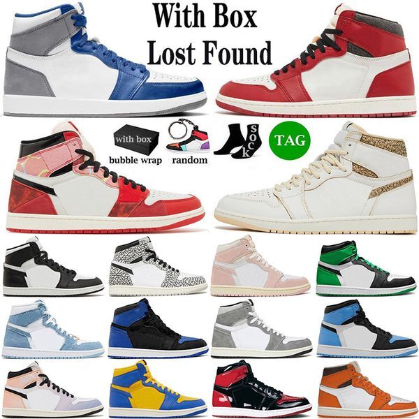 With Box Jumpman 1 1s Mens Basketball Shoes Reverse Laney Skyline True Blue Unc Toe Next Chapter Lost Found Starfish Bred Patent Fearless Designer Sneakers Trainer