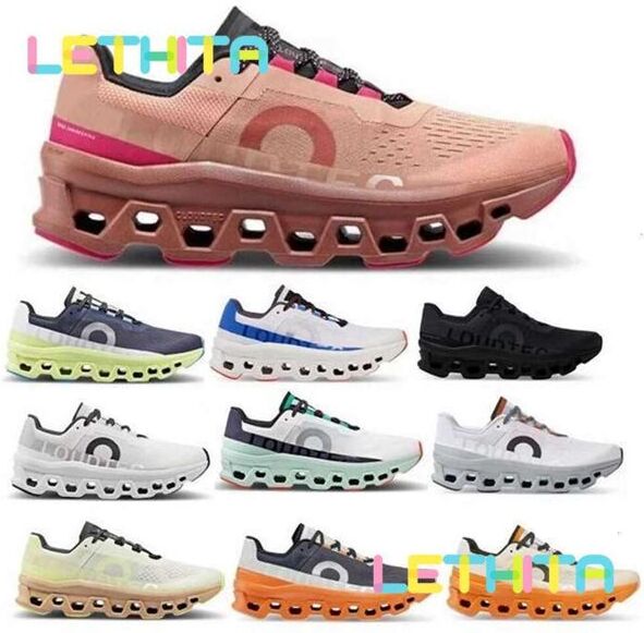 Cloudmonster Onclouds Running Shoes Men Women Cloud Monster Fawn Turmeric Iron Hay Cream Dune 2023 Trainer Sneaker Size 5.5 - 12black Cat 4s Tns Mens Shoes