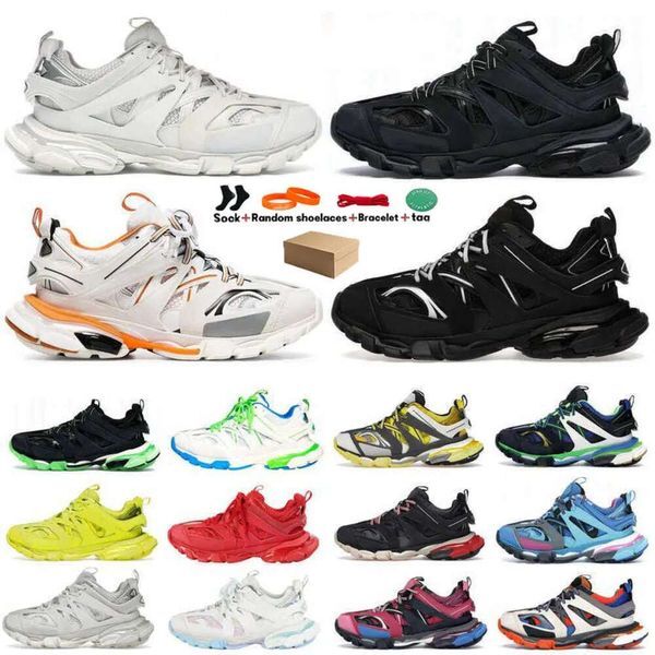 Led Track 3 3.0 Sneaker For Men Women Shoes Track Runner Led Lighted Gomma Leather Grey Trainer Nylon Printed Platform Sneakers Light Tracks Size 36-45