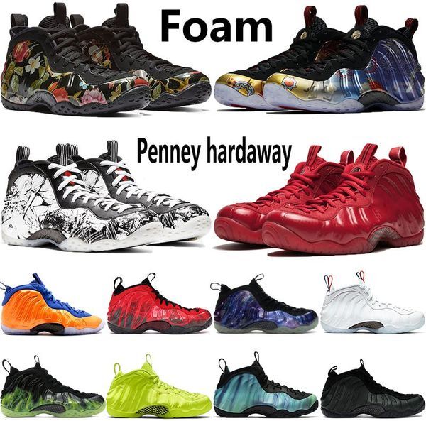 New foam mens basketball shoes Penney hardaway pro knicks Bright Crimson volt one NRG Galaxy Floral Pearlized Pink Iridescent sport Sneakers