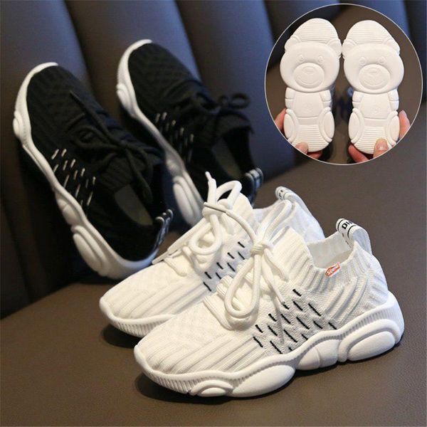 Athletic & Outdoor Children&#039;s Sports Shoes Breathable Running White Girl Sneakers For Boy Casual Tennis Kids Flat