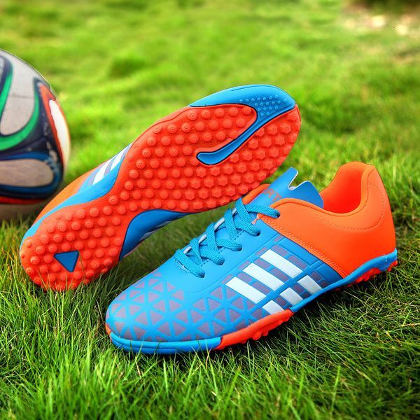 Athletic Outdoor Letter Printed Kids Soccer Shoes Cleats Indoor Turf Futsal Boys Green Long Spike Football Children Zapatos De Futbol 230711