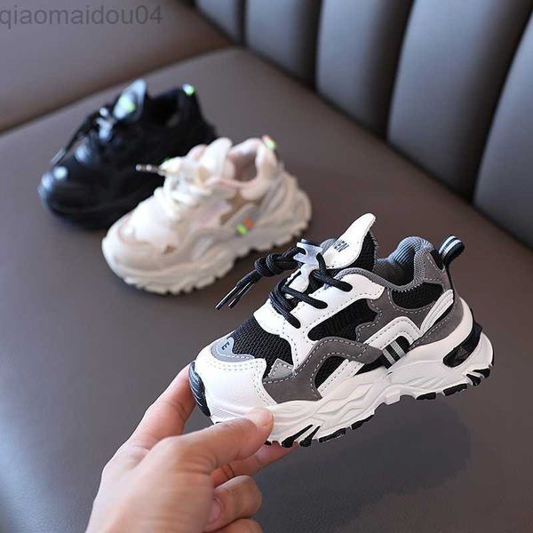 Athletic Outdoor Sports Shoes Spring 1-6 Years Children Mesh Outdoor Sneakers Boys Girls Soft Sole Breathable Running Shoes AA230410