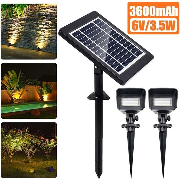 2 In 1 Solar Powered LED Garden Lamp Spotlight Outdoor Walkway Lawn Landscape Path Light