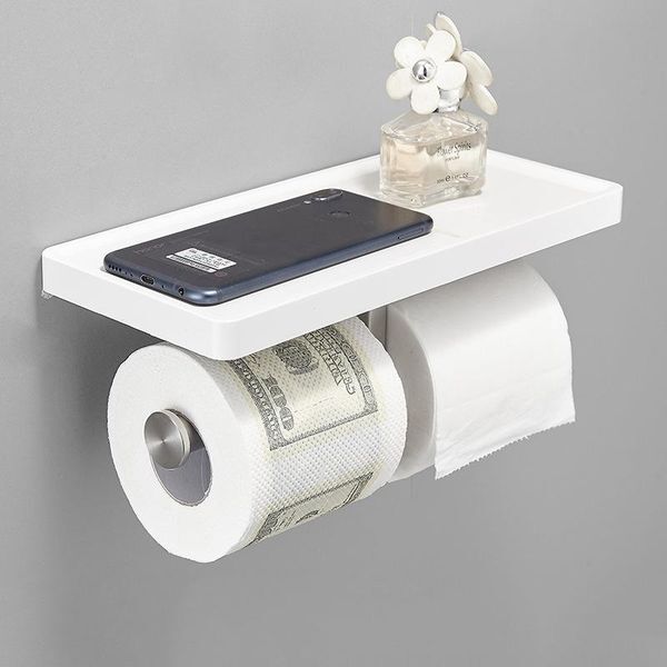 Toilet Paper Holders Toliet Rolls Shelves For Wall Mounted Bathroom Kitchen Roll Holder Tissue Rack Hook Modern Wc