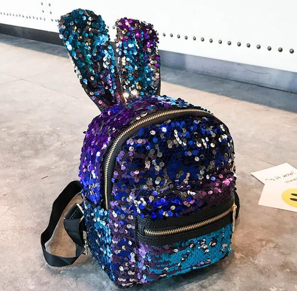 hot women Sparkly PU leather mini backpack students BAGS SHOULDER TRAVEL BAGS College students backpack travel equipment School Bags