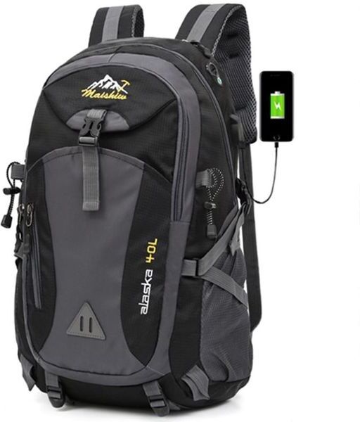 40L Waterproof USB charging Climbing Unisex male travel men Backpack men Outdoor Sports Camping Hiking Backpack School Bag Pack 20274T