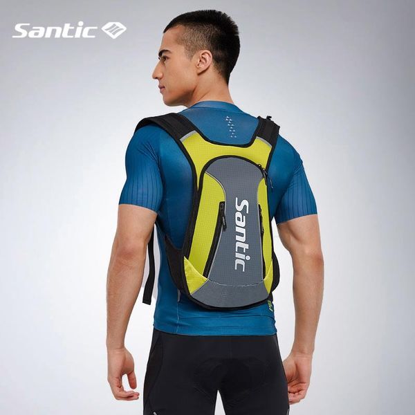 Outdoor Bags Santic Cycling Backpack 15L Sports Gym Riding Daypack Waterproof MTB Bike Hiking Bag Bicycle Accessories