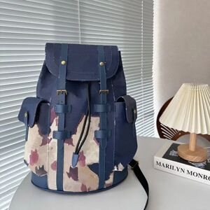 Mens Designer Leather Backpack Luxury Blue Back Pack Zipper Backpacks Mens Flap Schoolbag Ladies Totes Handbag Fashion Palm Knapsack Packsack Rucksack 2310132D