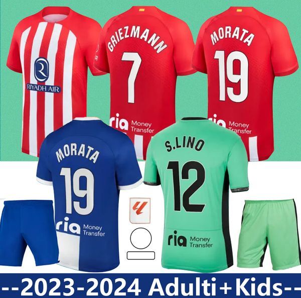 Men home football shirt 2023 2024 away soccer jerseys 23 24 GRIEZMANN M.LLORENTE KOKE SAUL Correa LEMAR third kids kit sets uniforms RIQUELME SOYUNCU MOLINA R. DE PAUL