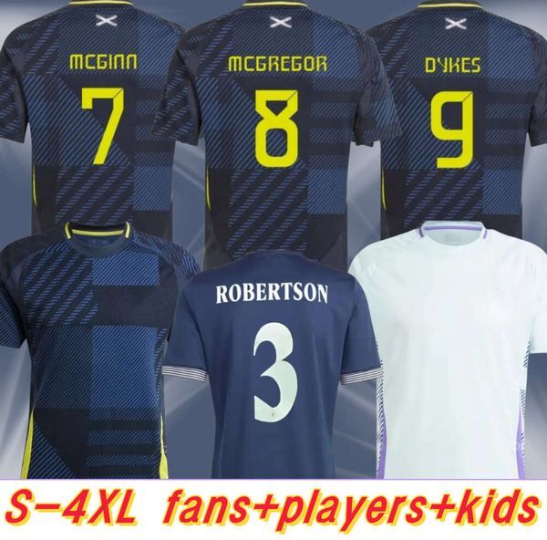 Scotland 24 25 Soccer Jersey New 2024 Euro Cup National Team 2025 Football Shirt Kids Kit Set Home Navy Blue Away White 150 Years Anniversary Special ROBERTSON