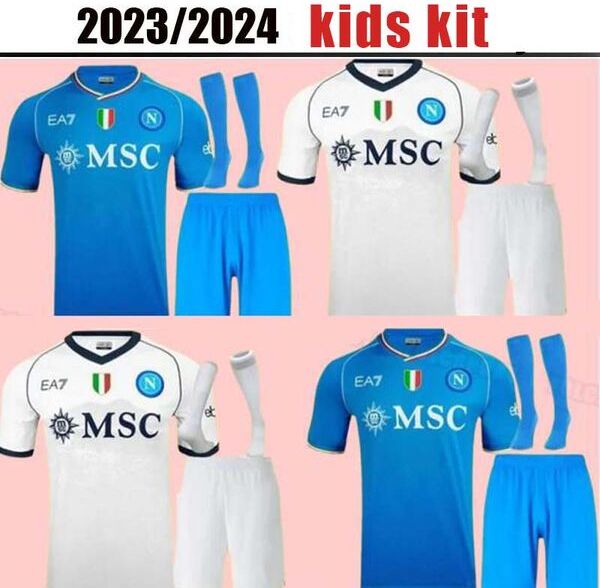 23 24 Maglia Napoli Soccer Jerseys 2023 2024 Kids Kit Naples Football Shirt H.LOZANO KVARATSKHELIA Special Fouth MARADONA OSIMHEN ANGUISS away jersey shirts