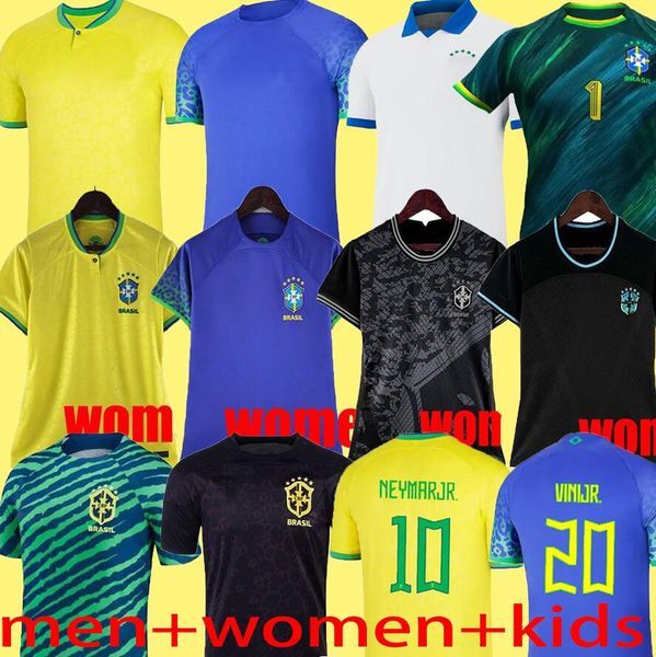 2022 2023 BrazilS soccer jersey MARCELO PELE PAQUETA NERES COUTINHO FIRMINO JESUS VINI JR 22 23 BrasilS Ronaldos Ronaldinhos football shirt kids kit Men women