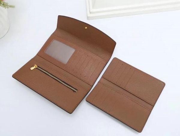 Top quality 2pcs set single zippy card wallet womens desig handbags purses clutch wallets leather purse card holder passport bag L352s