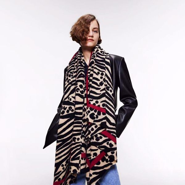 Hot Sale-Scarf for Lady 2020 Autumn and Winter Brand Design Cashmere Scarf Scarves Warm Scarf Shawl Fashion Woman Leopard Print Neck Scarfs