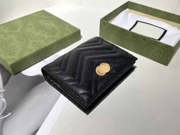 Card Holders Purses Luxury Designer Wallets passport holders mens key pouch quilted Leather pocket organizer card case