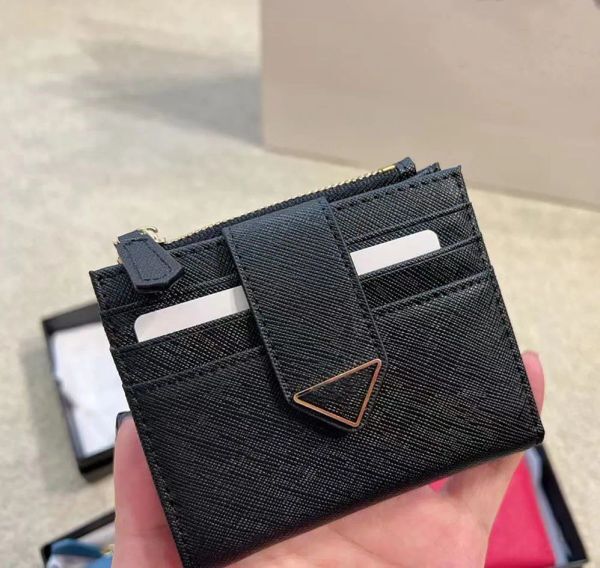 Designer leather Wallet Stylish Men Folding Long zipper triangle Wallets Purse Card Holder Notes Money Purses With Box Flip Wallet Multiple styles AA17