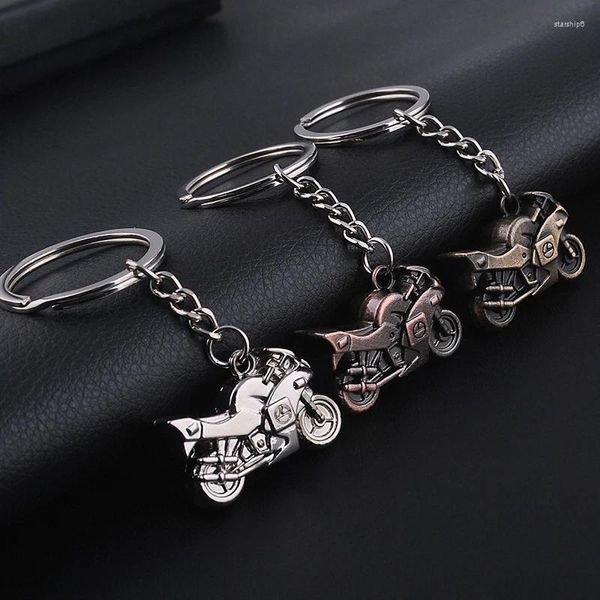 Keychains 200pcs/Lot Metal Motorcycle Key Ring Keychain Cute Creative Gift Sports Keyring Store Chain Car Bag