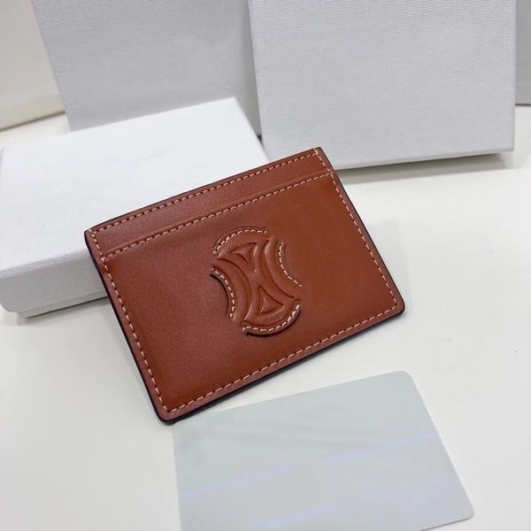 Women&#039;s Mens cardholder purse Leather card holder original With box Luxury designer Coin Purses woman wallet key pouch