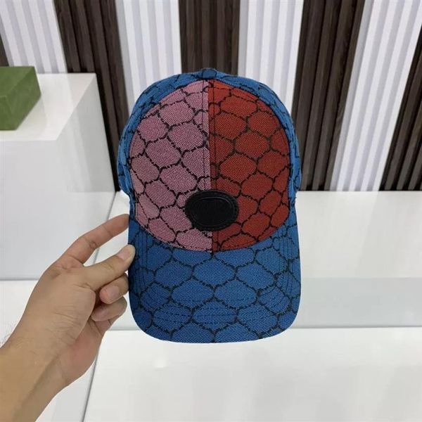 Adjustable Ball Baseball Caps Colorful Bucket Hat Fashion Patchwork Streetwear Letter Hats for Man Woman Cap Design 4 Colors High 308S