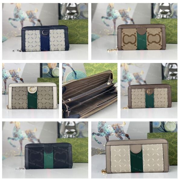 2023 NEW WOMen Long Woman zipper Wallet Black Wallets Women zipper Purses Card Holders 523154