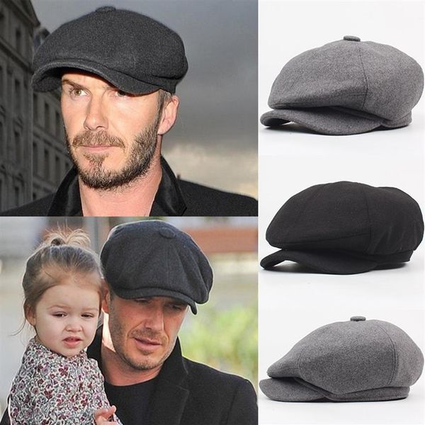 Wool Octagonal Cap Newsboy Beret Hat For Men&#039;s Male Dad Ivy Caps Golf Driving Flat Cabbie Flat Hats Autumn Winter Peaky Blind283V